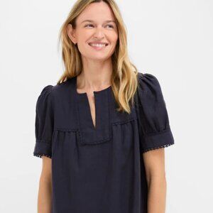 Tuckernuck Navy Linen Bridget Dress - Large